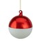 Northlight Shiny and Matte Christmas Glass Ball Ornament - 3.5" - Red and White